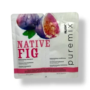 Rusk PureMix Native Fig Replenshing Shampoo & Conditioner Sample Packets 10mL X2 - Picture 1 of 3