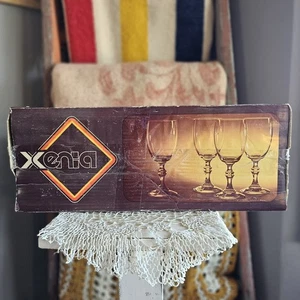 Set Of 6 Xenia By Lednické Rovne Czechoslovakia Crystal Wine Glasses 200ml  - Picture 1 of 14