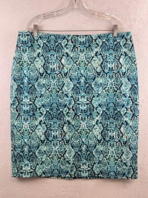 Liz Claiborne / Falda Lápiz Estampado Piel de Serpiente Cremallera Trasera Forrada Elástica / Talla 18 Foto 1 de 4