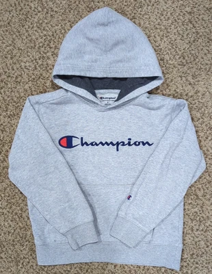 Sudadera con capucha gris pequeña Champion para niños Foto 1 de 2