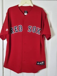 Vintage Majestic Boston Red Sox rot Trikot Herren Größe Large MLB Baseball unbedruckt - Bild 1 von 6