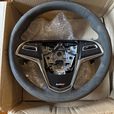 2016-2019 CADILLAC CTS-V LT4 6.2L OEM ALCANTARA SUEDE STEERING WHEEL W/ SHIFTERS - Image 1 of 4