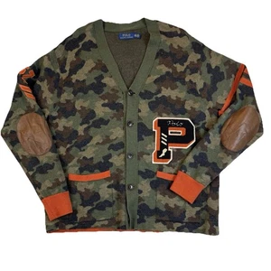 Polo Ralph Lauren Tiger Camo Strickjacke Stadium Elbow Patch Tigers / Herren XXL - Bild 1 von 15