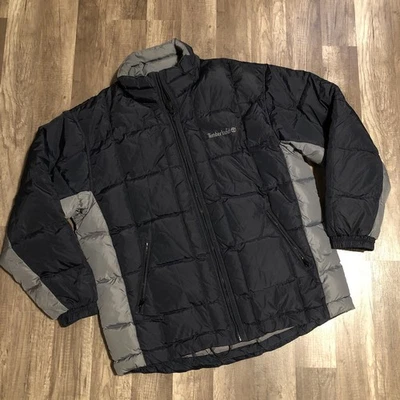 Vintage 90s Timberland Down Puffer Jacket Mens Large Quilted Two Tone Full Zip - Image 1 of 4