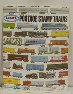 Catálogo de trenes estampillas postales Aurora 1969 vintage RARO Foto 1 de 4