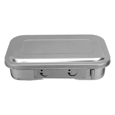  Nail Art Tool Cleaning Tray - Stainless Steel Sterilizer Box With Lid For - Image 1 of 4