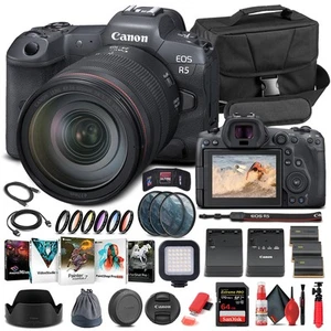 Canon EOS R5 Mirrorless Camera W/ 24-105mm f/4L Lens 4147C013 - Advanced Bundle - Picture 1 of 10