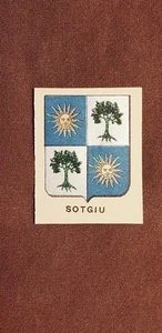 Stemma Sotgiu Cromolitografia del 1880 Annuario della nobiltà - Picture 1 of 1