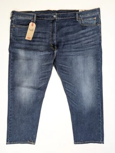 Levi's 502 Regular Fit Straight Leg Blue Denim Wash Jeans Men's Size 52x29 NWT - Picture 1 of 8