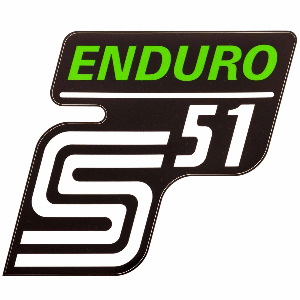 Klebefolie Seitendeckel "S51 ENDURO", Grün - Simson S51 - Bild 1 von 1