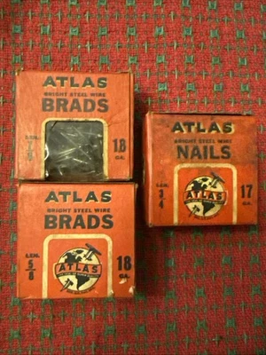 Vintage Atlas Brad Nail Lot USA 🇺🇸 17 Gauge 18 Gauge - Image 1 of 4