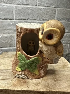 Owl Music Mobile In Tree Stump Mommy And Baby FLAMBRO SCHMIDT MUSIC BOX Mobile - Picture 1 of 8