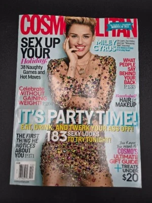 Cosmopolitan Magazine Miley Cyrus Holiday Fashion Bombshell Gift Guide Dec 2013 Foto 1 de 4