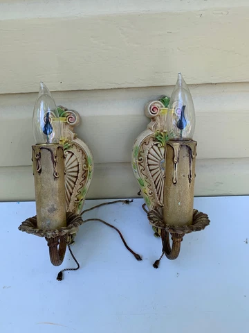 Vintage Wall Sconce Light - pair Cover