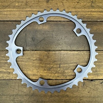 Vintage SR Ovaltech 42 Tooth Chainring Alloy 42t 130 BCD SR 252 Oval Road   Gray - Image 1 of 4