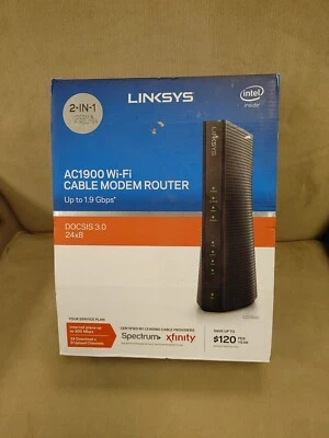 Linksys Dual Band Wi-Fi Cable Modem Router AC1900 CG7500 Open Box - Image 1 of 4