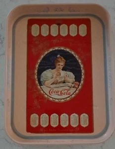Vintage Italy 1900 Coca Cola Tray Replica of Hilda Clark,Jan-Dec Calendar,German - Picture 1 of 7