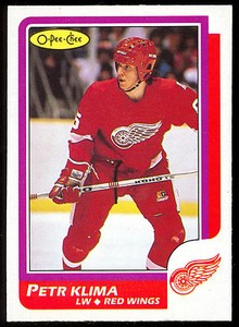 1986-87 OPC O PEE CHEE #98 PETR KLIMA Rookie NM-MT DETROIT RED WINGS RC 