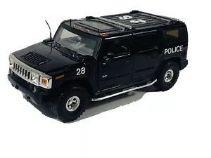 1:24 ~ SCIOLTO ~ JADA ~ 2003 HUMMER H2 ~ NERO ~ POLIZIA PERSONALIZZATO - Foto 1 di 9