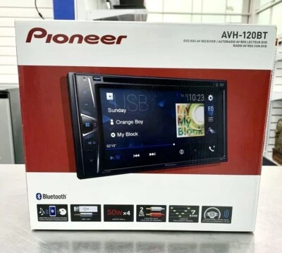 New Pioneer AVH120BT 6.2 in Double Din Bluetooth Receiver Stereo DVD CD USB AUX - Image 1 of 4