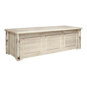 Montana Woodworks 59" Transitional Solid Wood Blanket Chest in Natural - Picture 1 of 4