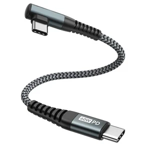 30 cm Cavo USB-C a 90° Ricarica Rapida 60 W  per Samsung, Huawei, iPhone, iPad - Foto 1 di 1