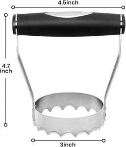 3 Inch Cutlery Serrated Food Chopper, Stainless Steel Manual Hand Chopper - Picture 1 of 4