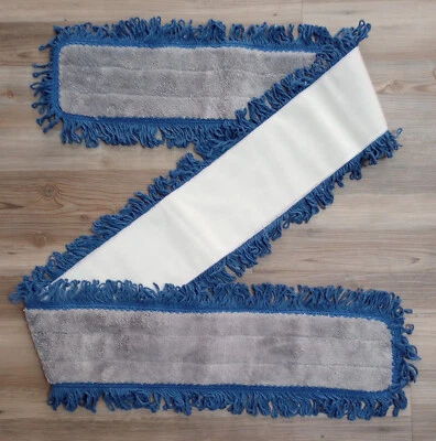 5英寸x72英寸干尘拖把头垫钩环适用于健身房仓库地板新品 — 第 1/4 张图片