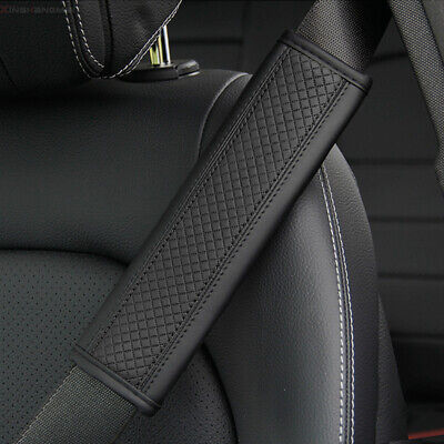 Fibre Leather Embossed Seat Belt Shoulder Pads Car Seat Cover Safety Be~pd • 4.99€