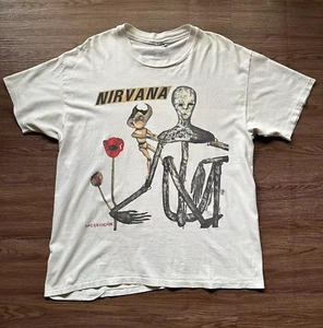 Nirvana - Incesticide Merch 90s Vintage Graphic White T-Shirt Full Size S-4XL - Picture 1 of 5