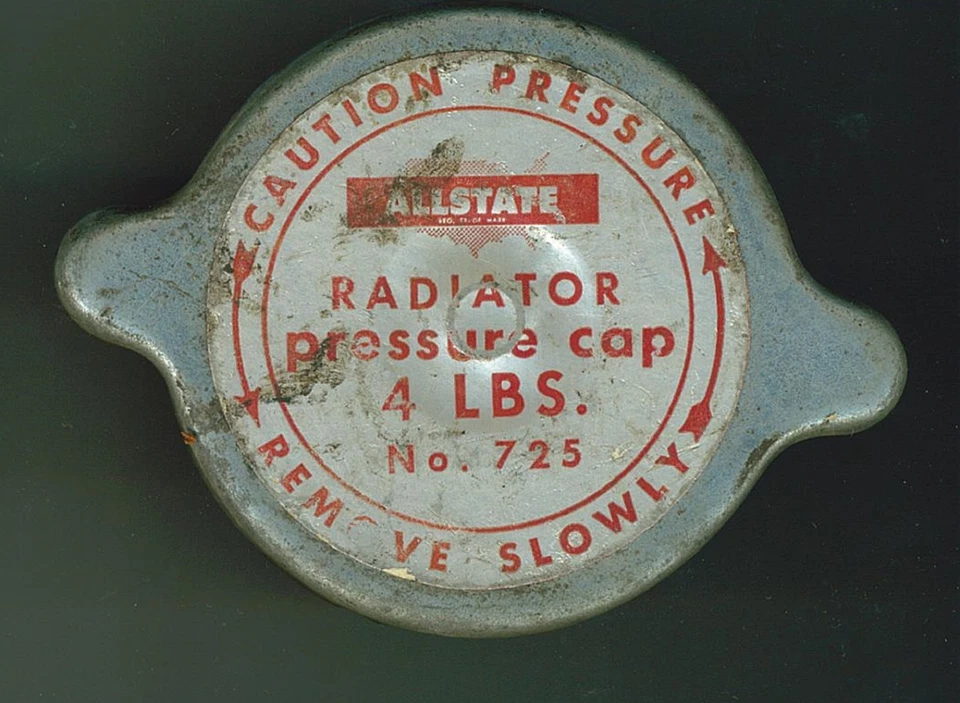 Tampa de pressão de radiador vintage Allstate 4 libras nº. 725 - Imagem 1 de 1