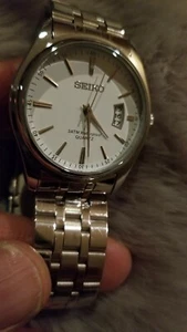Reloj automático de cuarzo zafiro para hombre talla completa nuevo en caja ventana con fecha - Imagen 1 de 6