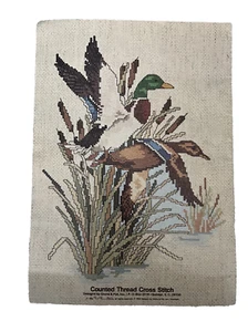 Duck Season Counted Cross Stitch Booklet Gloria & Pat Mallard Hunting Rare New - Picture 1 of 4