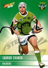 ✺Signed✺ 2012 CANBERRA RAIDERS NRL Card JARROD CROKER