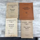 Lot of 4 Vintage Airplane Navigation Pilot Manuals, 1940's Thoburn C. Lyon