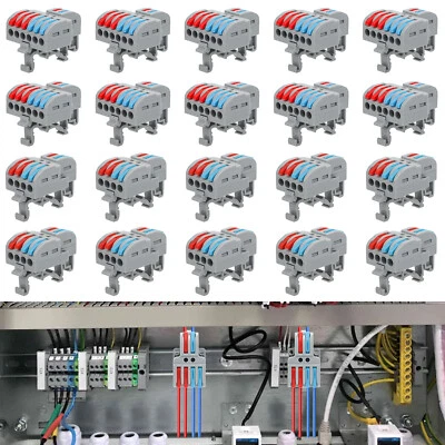 10x 24-12AWG Lever Wire Connectors Quick Connect Spring Lever Terminal Blocks - Image 1 of 4