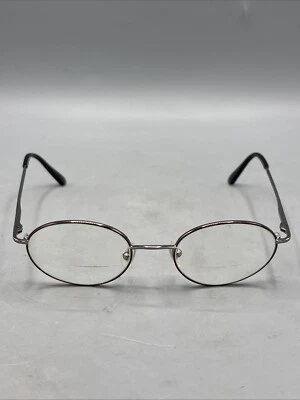 Armação de óculos Marchon M513 215 redonda de metal 47-19 140 rolo cromado - Imagem 1 de 4