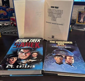 Star Trek Book Lot (3) HC Sarek / The Wounded Sky / Strangers From the Sky - Picture 1 of 8