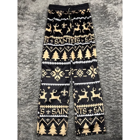 New Orleans Saint Pant Woman Small Holiday Ugly Sweater Pajama Team Apparel NFL Cover