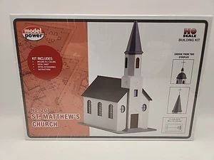 HO 1:87 Scale ST. MATTHEW'S CHURCH BUILDING KIT New Sealed Model Power 207 - Picture 1 of 2