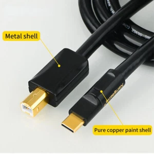 Cable USB de audio de alta fidelidad puro núcleo tipo C a USB A USB B OTG cable de decodificación - Imagen 1 de 10