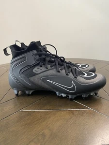 Nike Alpha Huarache 8 Elite Lax tacchetti lacrosse taglia 8,5 nero CW4440-011 - Foto 1 di 10