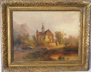 ÖLGEMÄLDE  " LANDSCHAFT RHEINLAND-PFALZ “ NICOLAU VON ASTUDIN UM 1880 - Picture 1 of 5