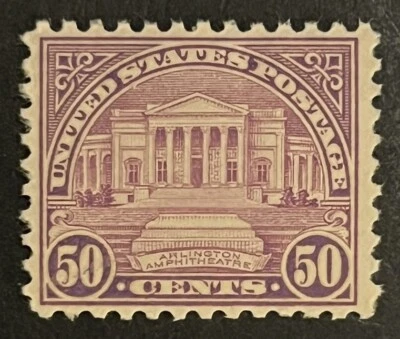Sellos de viaje: estampillas de Estados Unidos de 1931 # 701 - 50 centavos anfiteatro de Arlington MNH OG Foto 1 de 4