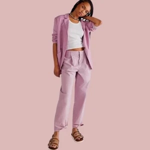Free People Luca Barrel Pants Lavender Size size UK 6, BNWT - Picture 1 of 10
