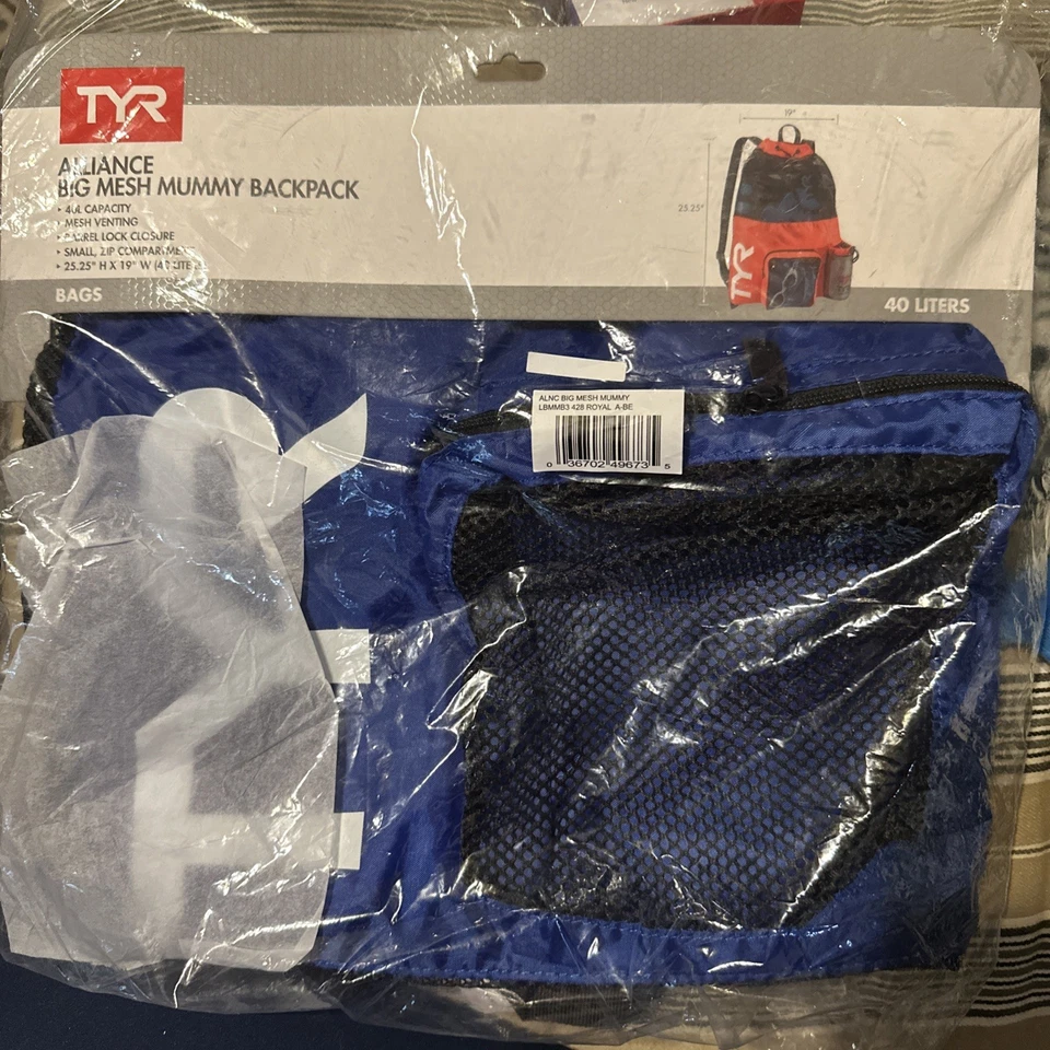 Nueva mochila TYR Big Mesh Mummy azul Foto 1 de 1
