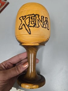 Xena Krieger Prinzessin Holz gebrannt Holz Kelch Tasse. Neu - Bild 1 von 14