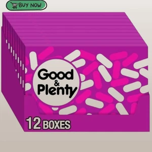 GOOD & PLENTY Licorice Fat Free, Candy Boxes, 6 oz (12 Count) Free Shipping New. - Picture 1 of 3