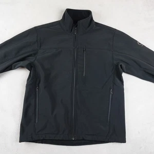Tumi Tech Jacket Mens Medium Black Softshell Full Zip Windbreaker Outdoor Modern - Picture 1 of 23