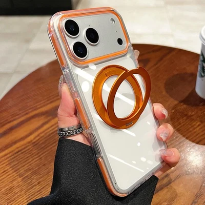 For Apple IPhone 17 Pro /Max Phone Case Wireless Charging Ring Holder KickStand - Image 1 of 4